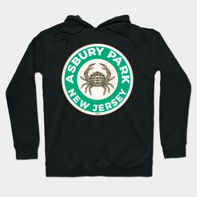 Asbury Park New Jersey Crab NJ Hoodie by TravelTime